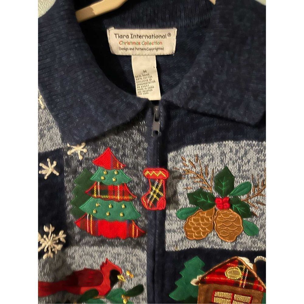 Vintage tiara international Christmas sweater vest medium - Picture 3 of 4